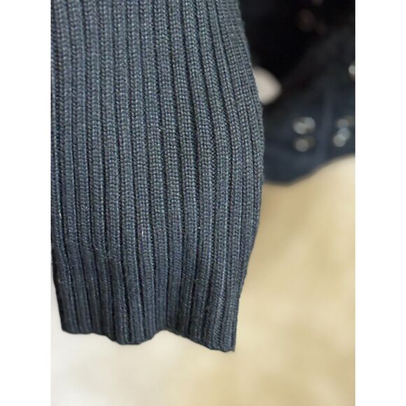 Vt6 Blk Suede/Knit Jacket Size 2X by Robert Louis Retro 80's/90's Vibes - Picture 3 of 6